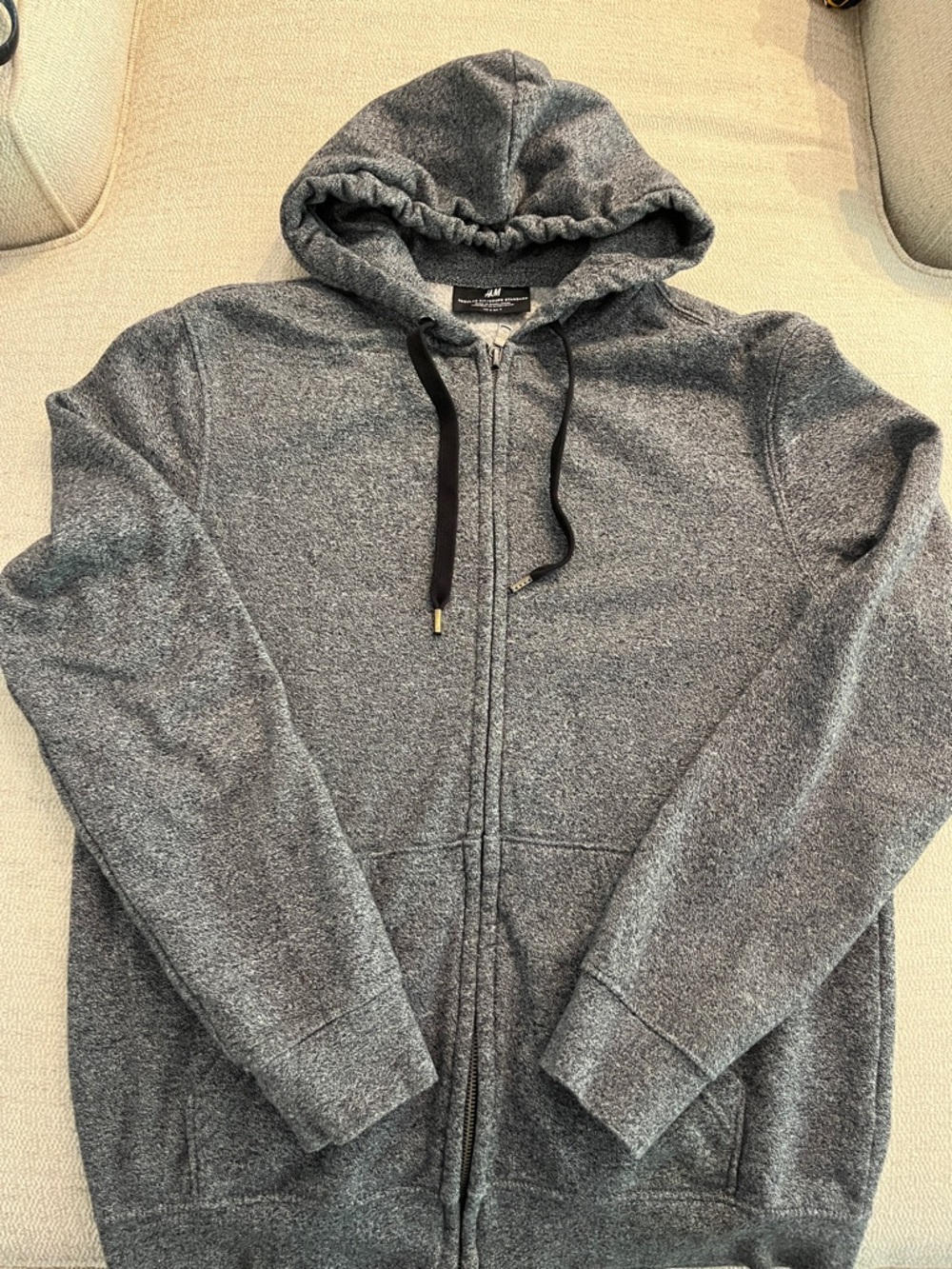 H&M Men’s Charcoal Zip-Up Hooded Sweater